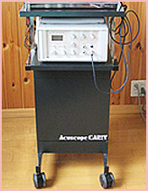 【アキュスコープ】アキュスコープとは、体に流れている弱い電流を読み取り、正常な値に近づけるアメリカ製治療器です。